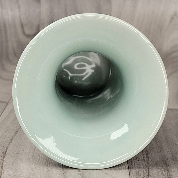 Andrea by Sadak Vase Blue and White Porcelain w/ Flowers and Birds 6” Vintage - Picture 8 of 9